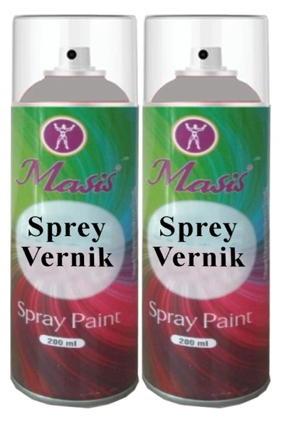 Vernik Sprey 200 ml 2 Adet Akrilik Vernik Kalıcı Şeffaf Koruma İç ve Dış Mekan Çizilmeye Karşı Dayanıklı Kalıcı ürün görseli