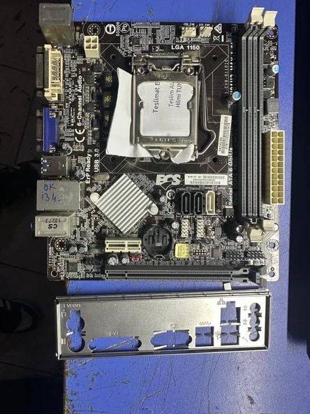 ECS H81H3-M4 Intel H81 1600MHz DDR3 LGA1150 mATX Anakart  2.EL KULLANILMIŞ ürün görseli 1