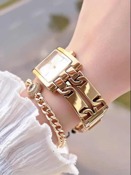 Daniel Klein Çelik Kordon 30 Mt Suya Dayanıklı Kadın Kol Saati+Bileklik BF.GF.10821.2 - Resim 2