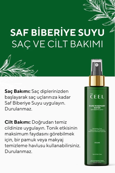 The Ceel Saf Biberiye Suyu Vegan 100 ml - Resim 7