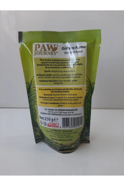 Mh Paw Journey Grit Kuş Kumu 250 Gr - Resim 2