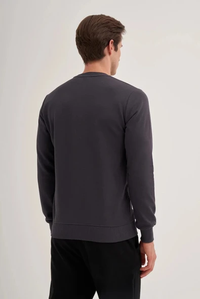 Cazador 3 iplik Erkek Antrasit Sweatshirt 5222 - Resim 2