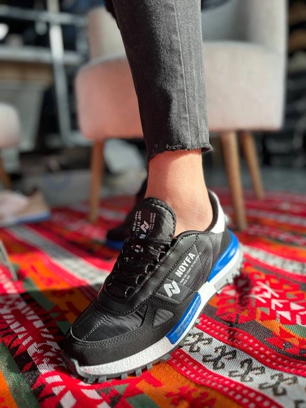 KB-N1 Kuback Siyah Mavi Detaylı Günlük Erkek Ayakkabı ürün görseli