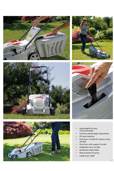 ,IKRA ELEKTRİKLİ ÇİM BİÇME MAKİNASI 38 CM 1600W BAKIR SARGILI ürün görseli