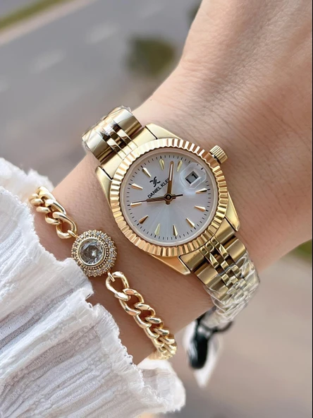 Daniel Klein 2 Yıl Garantili Jubile Kordon 3 Atm Suya Dayanıklı Kadın Kol Saati+Bileklik F.Z.10030.3 ürün görseli