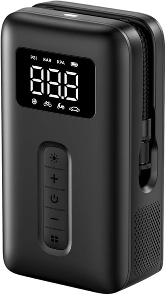 UGREEN Lastik Şişirme Cihazı Taşınabilir Hava Kompresörü 150PSI Hava Pompası Akülü LED Işıklı Arabalar, Bisikletler, Motosikletler ve Toplar İçin Kablosuz Lastik Pompası, 15951 ürün görseli