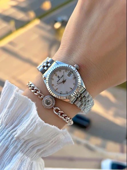 Daniel Klein 2 Yıl Garantili Jubile Kordon 3 Atm Suya Dayanıklı Kadın Kol Saati+Bileklik F.Z.10974.1 - Resim 2