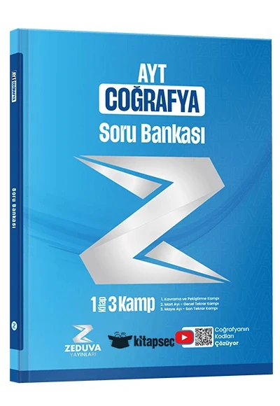 AYT COĞRAFYA SORU BANKASI 1 KİTAP 3 KAMP ZEDUVA YAYIN ürün görseli 1