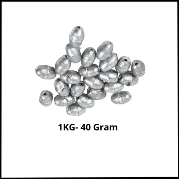 Uyguna-Yakala 1KG- 40 Gram - Gezer Olta Kurşunu - Kıstırma (Zeytin) Kurşun -SUN.080 ürün görseli