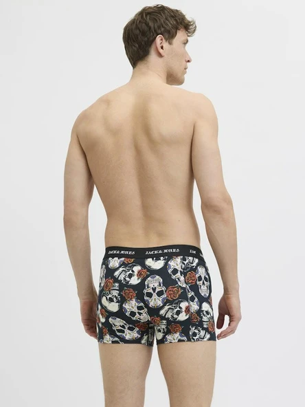 Jack Jones Murphy Skull 3 Lü Paket Erkek Boxer 12283379 - Resim 4