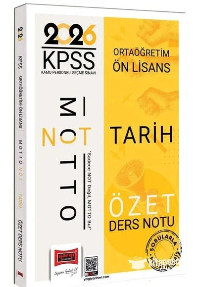 YARGI 2026 KPSS ORTAÖĞRETİM ÖNLİSANS TARİH ÖZET DERS NOTU ürün görseli 1