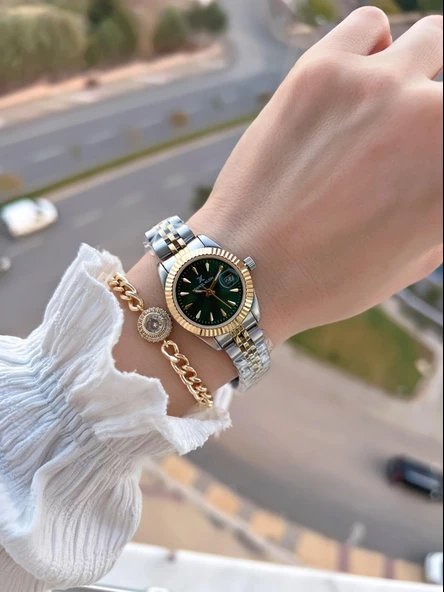 Daniel Klein 2 Yıl Garantili Jubile Kordon 3 Atm Suya Dayanıklı Kadın Kol Saati+Bileklik F.Z.10030.5 - Resim 2