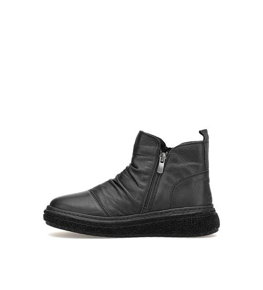 MAMMAMİA D25KB-1005 YUMUŞAK DERİ BÜZGÜLÜ KADIN BOT - Resim 7