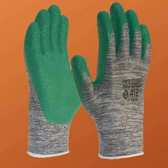 SİGMA 412 LATEKS YEŞİL CAMCI ELDİVENİ 10 NUMARA*12X ürün görseli