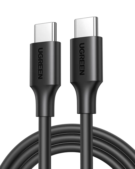 UGREEN USB-C 60W 3A QC PD Hızlı Şarj Kablosu, 0,5 Metre, Siyah, 50996 ürün görseli