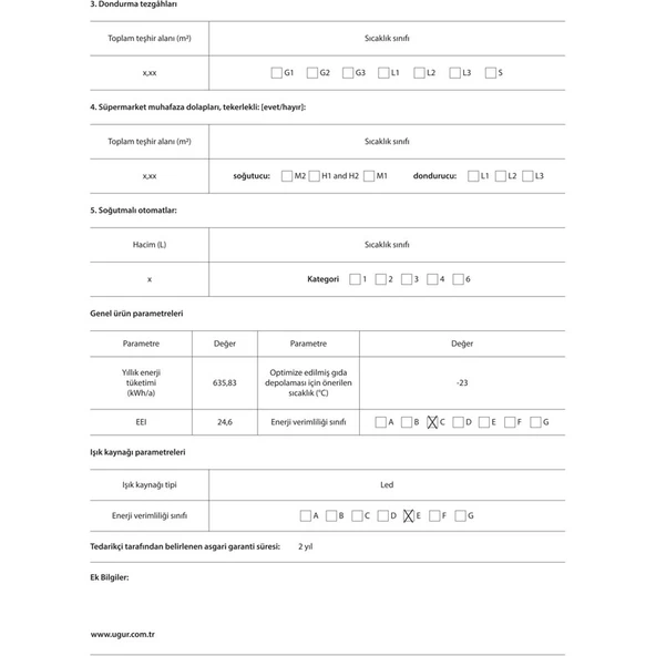 Uğur Udd 665 T D/s R63 C Enerji Sınıfı 513 lt Statik Yatay Derin Dondurucu - Resim 4