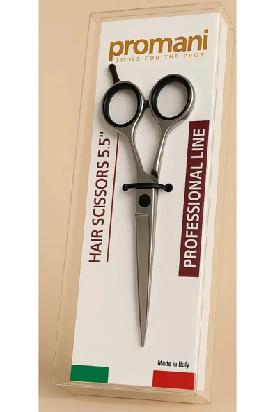 PROMANI PROFESSIONAL LINE PARLAK ÇELİK BERBER MAKASI 5,5" PR-752 ürün görseli 1