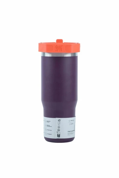 Stanley Classic IceFlow™ Flip Straw Tumbler Plum Eu Pipetli Termos | 0.89L / 30Oz Mor 10-09993-538 - Resim 2