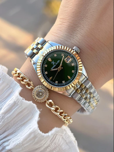 Daniel Klein 2 Yıl Garantili Jubile Kordon 3 Atm Suya Dayanıklı Kadın Kol Saati+Bileklik F.Z.10974.5 ürün görseli