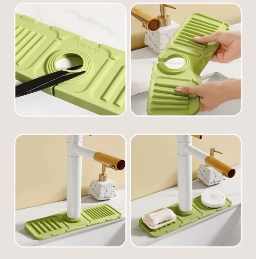 Mutfak Banyo Lavabo Kenarı Silikon Mat Gri - Resim 3