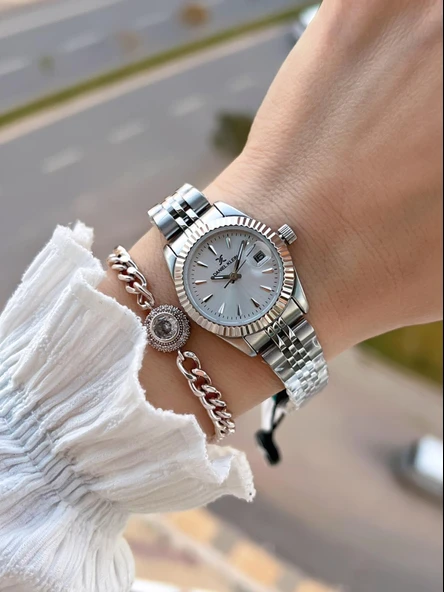 Daniel Klein 2 Yıl Garantili Jubile Kordon 3 Atm Suya Dayanıklı Kadın Kol Saati+Bileklik F.Z.10030.1 - Resim 2