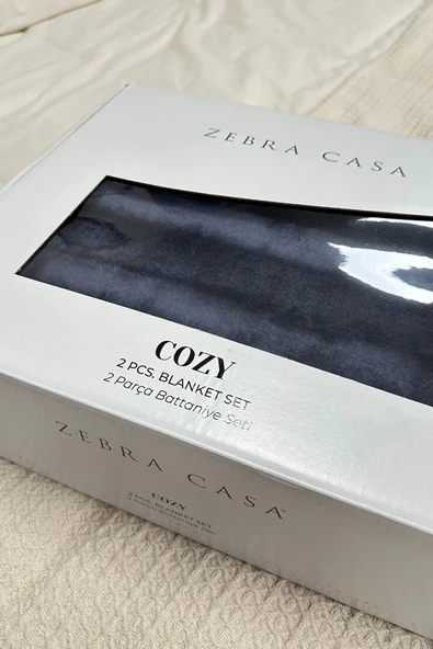 ZEBRACASA Cozy Tek Kişilik Antrasit Battaniye Takımı - Resim 5
