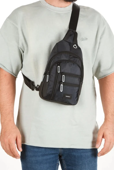 Lederax Çok Fonksiyonlu Çift Taraf Askılı Göğüs Çantası Bodybag LD620 ürün görseli