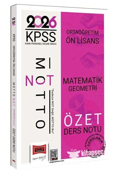 YARGI 2026 KPSS ORTAÖĞRETİM ÖNLİSANS MATEMATİK GEOMETRİ ÖZET DERS NOTU ürün görseli 1