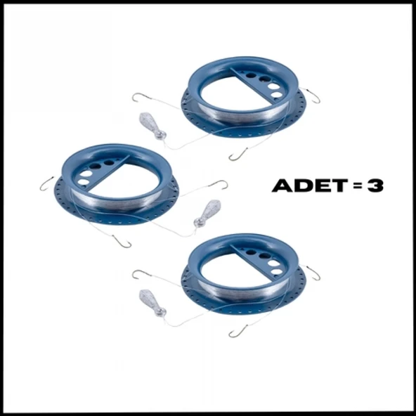 Uyguna-Yakala-3 Adet-3 İğneli -Büyük Kasnak-Dip Olta-Kurşunlu- Sazan-El Oltası Takımı-TAK.166 ürün görseli