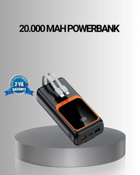 Powerbank 20000 mAh Yüksek Kapasiteli ve 22.5W Hızlı Şarj Destekli ürün görseli 1