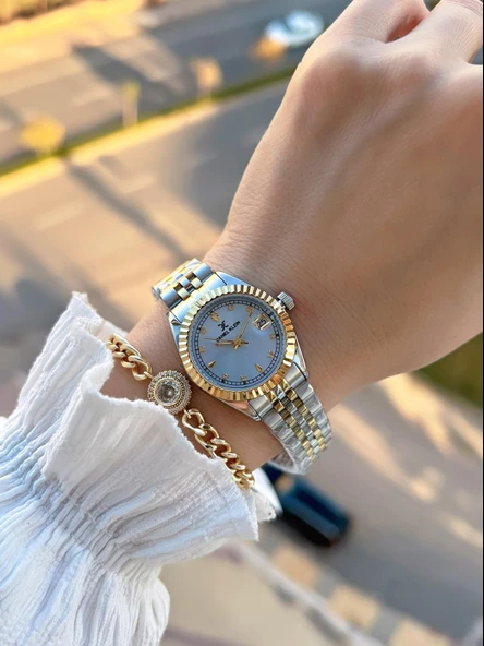 Daniel Klein 2 Yıl Garantili Jubile Kordon 3 Atm Suya Dayanıklı Kadın Kol Saati+Bileklik F.Z.10974.4 - Resim 2