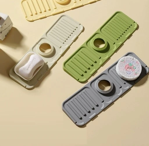 Mutfak Banyo Lavabo Kenarı Silikon Mat Gri - Resim 2