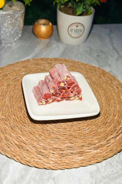 Narlı Antep Fıstıklı Parmak Lokum 500 gr - Resim 3