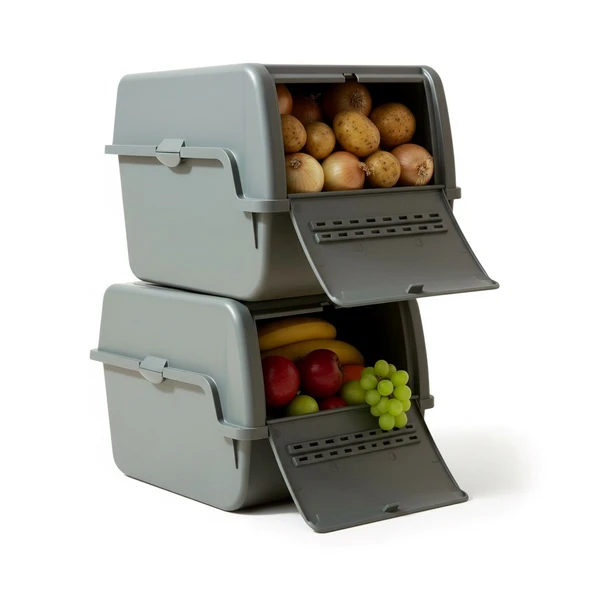 Technow Motek MT-40 S-Box 8 Litre Çok Amaçlı Organizer Düzenleyici Antrasit  2 Adet - Resim 3