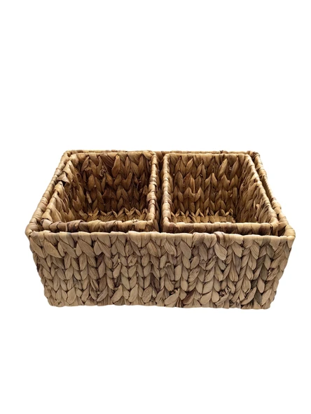 MyBru Çok Amaçlı 3'lü Hasır Sepet - Resim 8