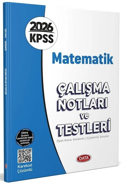 Data 2026 KPSS Matematik Çalışma Notları ve Testleri Çözümlü Data Yayınları ürün görseli 1