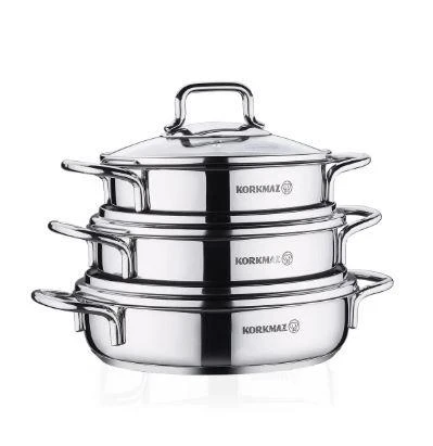 A1675 PERLA Omlet 6prç Tencere Seti - Resim 2