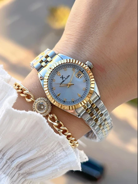 Daniel Klein 2 Yıl Garantili Jubile Kordon 3 Atm Suya Dayanıklı Kadın Kol Saati+Bileklik F.Z.10974.4 ürün görseli