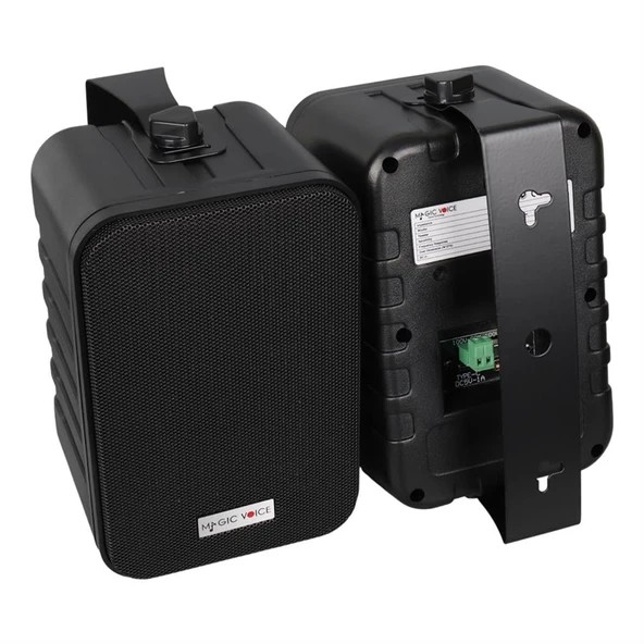 Magicvoice F-LHY4A 4 İnç 10 Cm Hat Trafolu Duvar Tipi Sütun Okul Cami Hoparlör 10W RMS 150W Peak MP3 USB Uyumlu Çiftli Takım Set - Resim 2