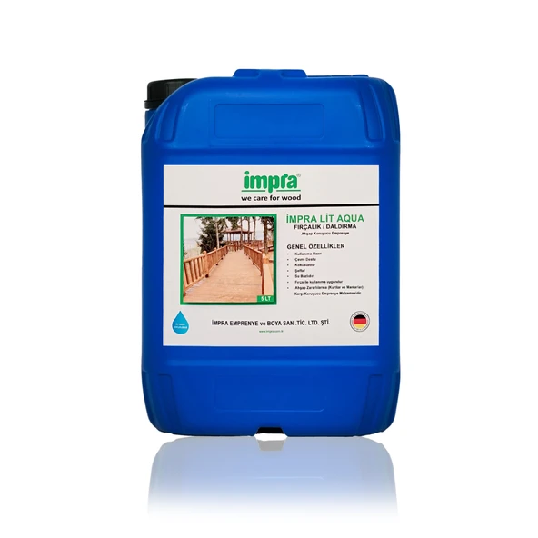 İmpra İmpralit Aqua Su Bazlı Ahşap Koruyucu Emprenye Fırça ve Daldırma Şeffaf 20 Lt ürün görseli 1