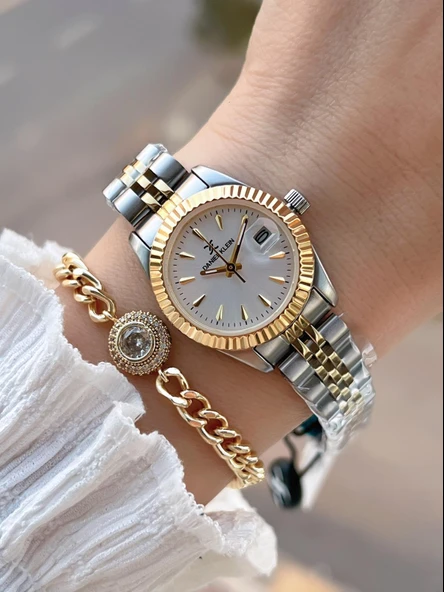 Daniel Klein 2 Yıl Garantili Jubile Kordon 3 Atm Suya Dayanıklı Kadın Kol Saati+Bileklik F.Z.10030.4 ürün görseli