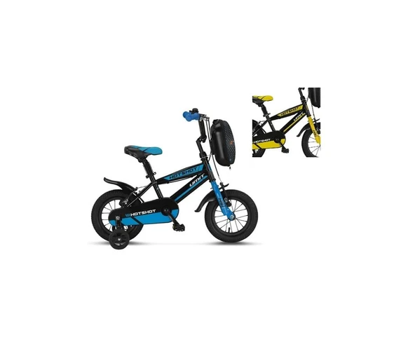 ÜMİT 1210 HOTSHOT-CANTA-V ERKEK ÇOCUK BİSİKLETİ 12 JANT SİYAH SARI ürün görseli