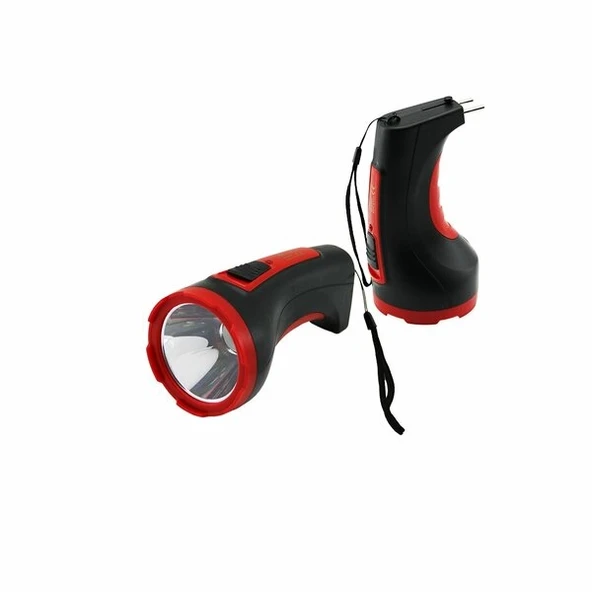 GOLD KAMA GK-8511 ( 3W ) ( TEK LED ) BOMBELİ GÖVDE ( FİŞ ŞARJLI ) EL FENERİ ( UZUN MESAFELİ ) ürün görseli