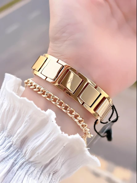 Daniel Klein Çelik Kordon 30 Mt Suya Dayanıklı Kadın Kol Saati+Bileklik BF.GF.10821.2 - Resim 4