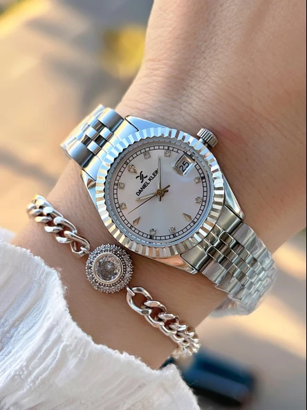 Daniel Klein 2 Yıl Garantili Jubile Kordon 3 Atm Suya Dayanıklı Kadın Kol Saati+Bileklik F.Z.10974.1 ürün görseli