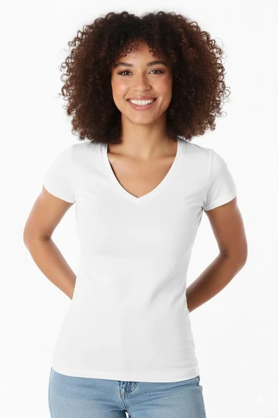 Berrak Bayan Kısa V Yaka 2132 - Resim 3