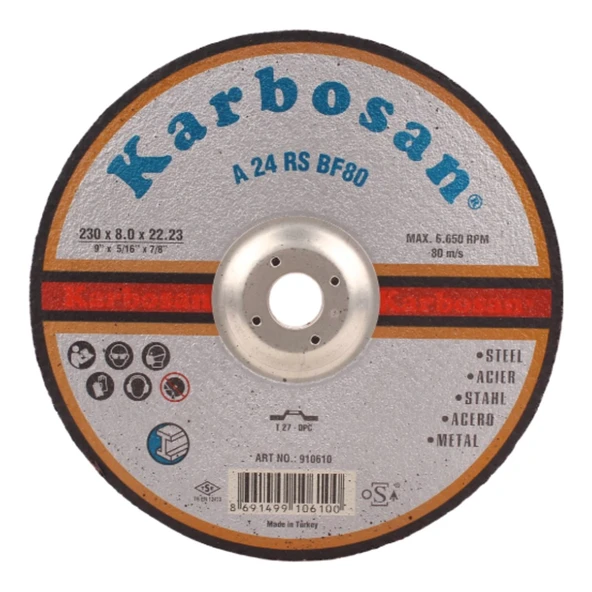 KARBOSAN NK FLEX TAŞLAMA 230*8.0X22 (910610) ürün görseli