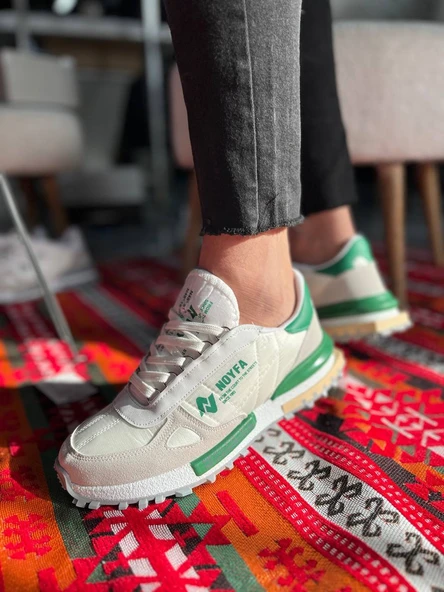 KB-N1 Kuback Beyaz Yeşil Detaylı Günlük Erkek Ayakkabı ürün görseli 1