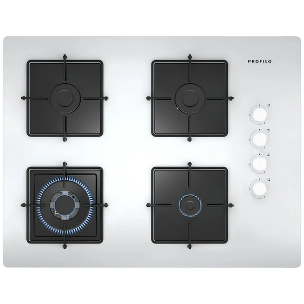 Profilo OO37H2B12D Wok Gözlü Beyaz Cam Ankastre Ocak ürün görseli