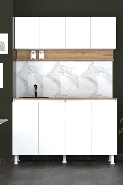 140 cm Venda Mutfak Dolabı, Mini Mutfak Dolabı, Çok Amaçlı Dolap ürün görseli